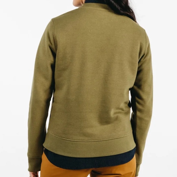 NWT B&B Linnton Crew Sweatshirt in Olive - Picture 3 of 13